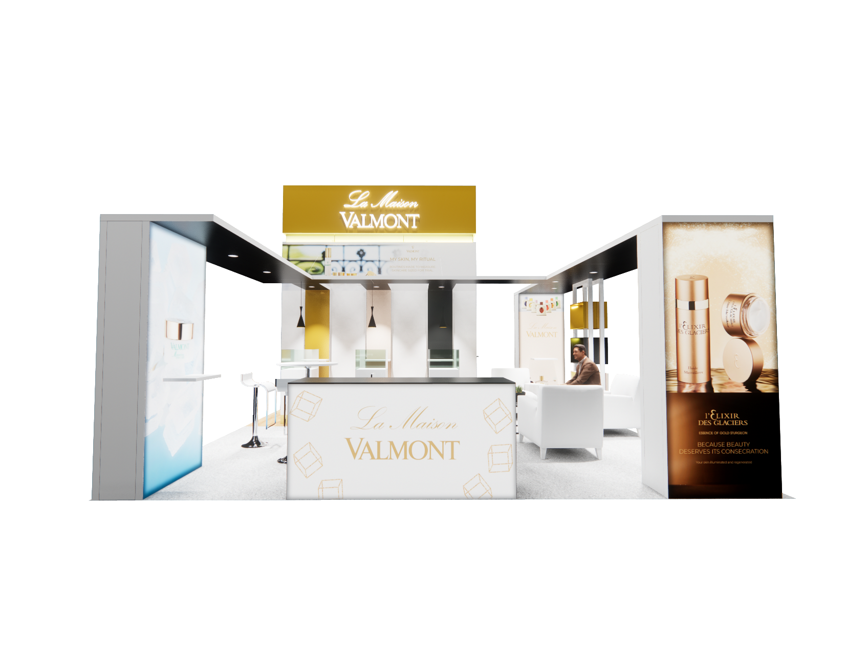 20x20 trade show exhibit rental — 20 x 20 island exhibit rental — infocomm, las vegas hero image