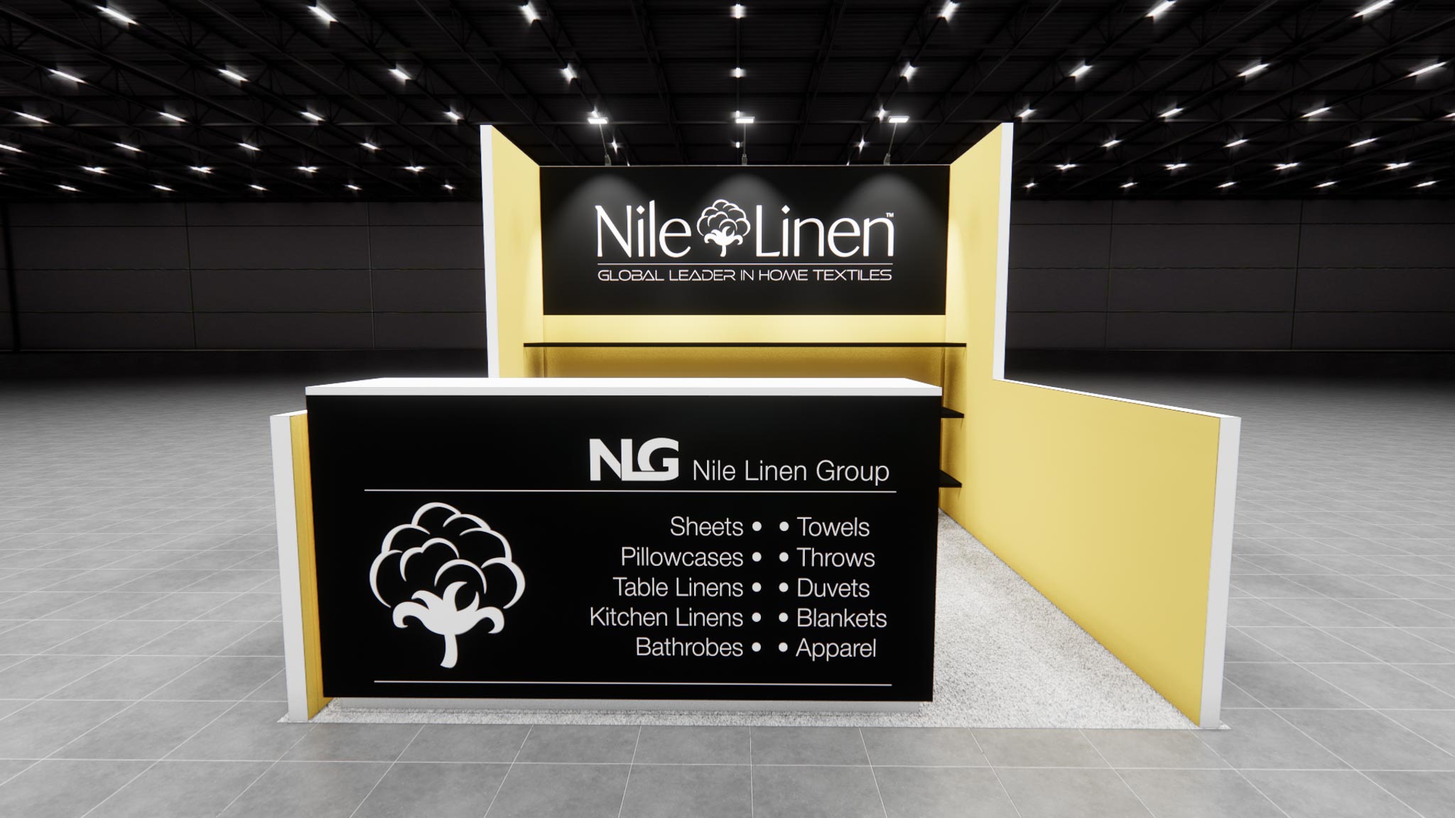 10x10 trade show exhibit rental — 10 x 10 inline exhibit rental — coverings, orlando hero image