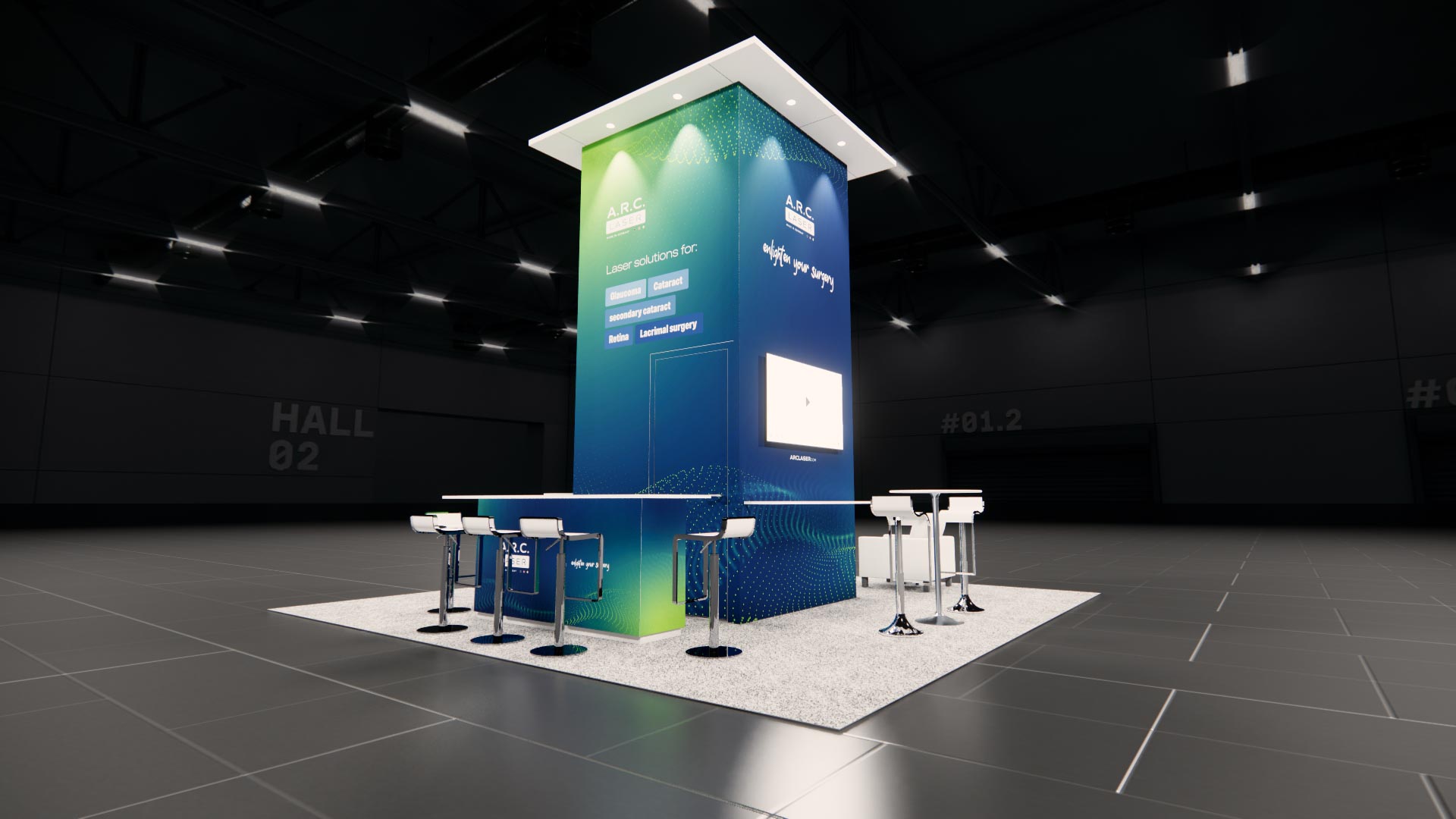 20x20 trade show exhibit rental — 20 x 20 island exhibit rental — global pet expo, orlando hero image