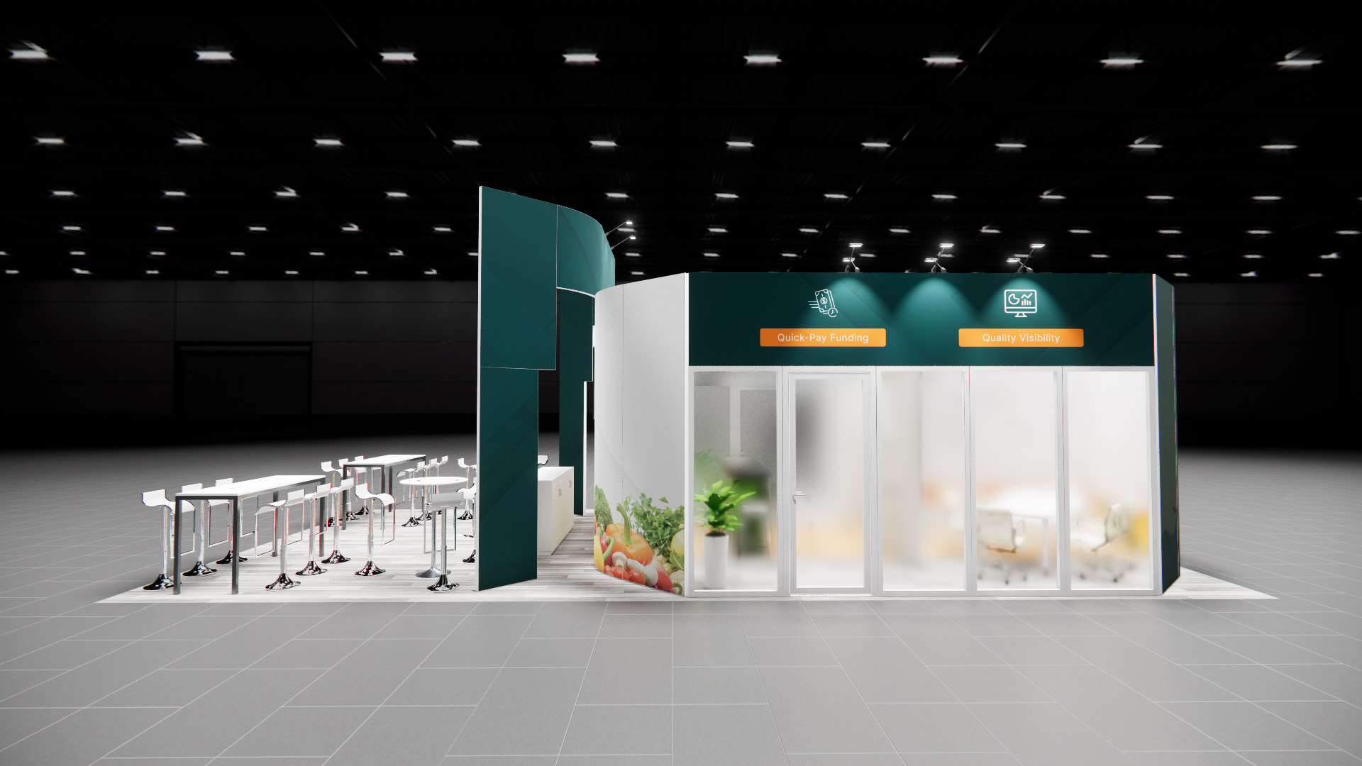 20 x 40 Island Exhibit Rental — OTC, Houston