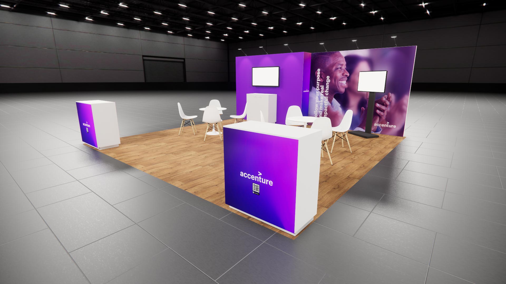 20x20 trade show exhibit rental — 20 x 20 island exhibit rental — modex, atlanta hero image
