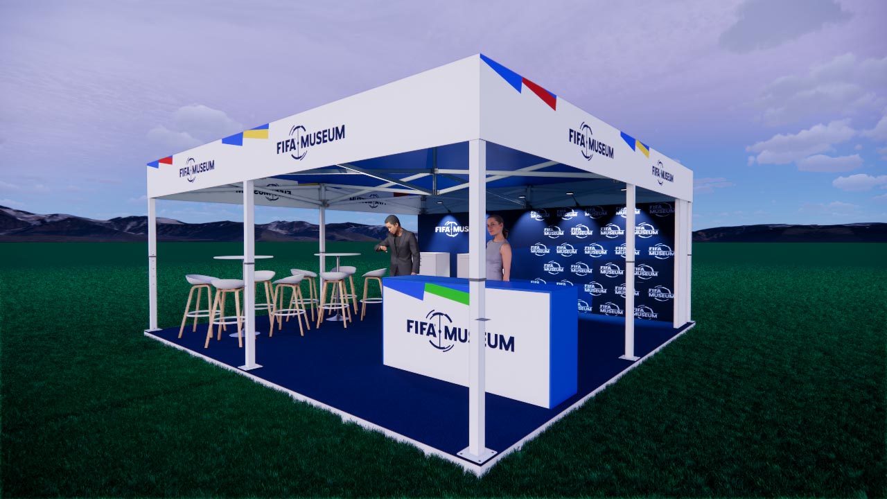 20x20 trade show exhibit rental — 20 x 20 island exhibit rental — iaapa expo, orlando hero image