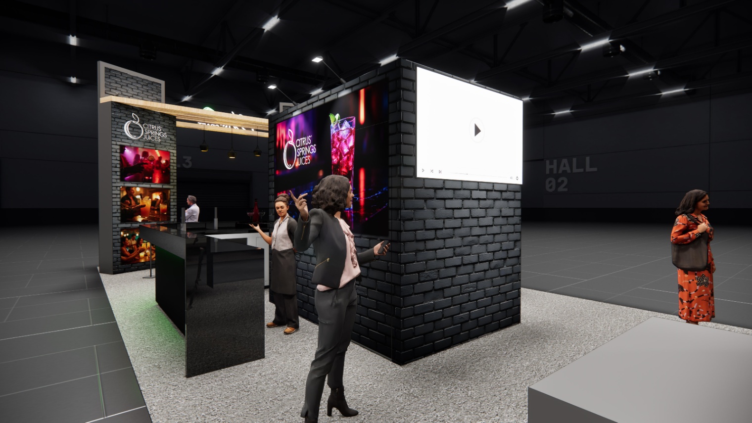 20 x 40 Island Exhibit Rental — OTC, Houston