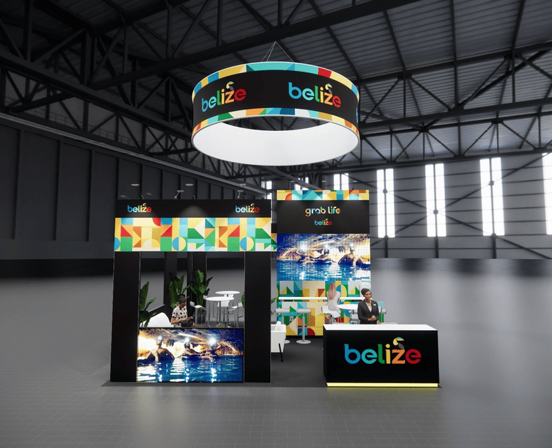 20x20 trade show exhibit rental — 20 x 20 led exhibit rental — modex, atlanta hero image