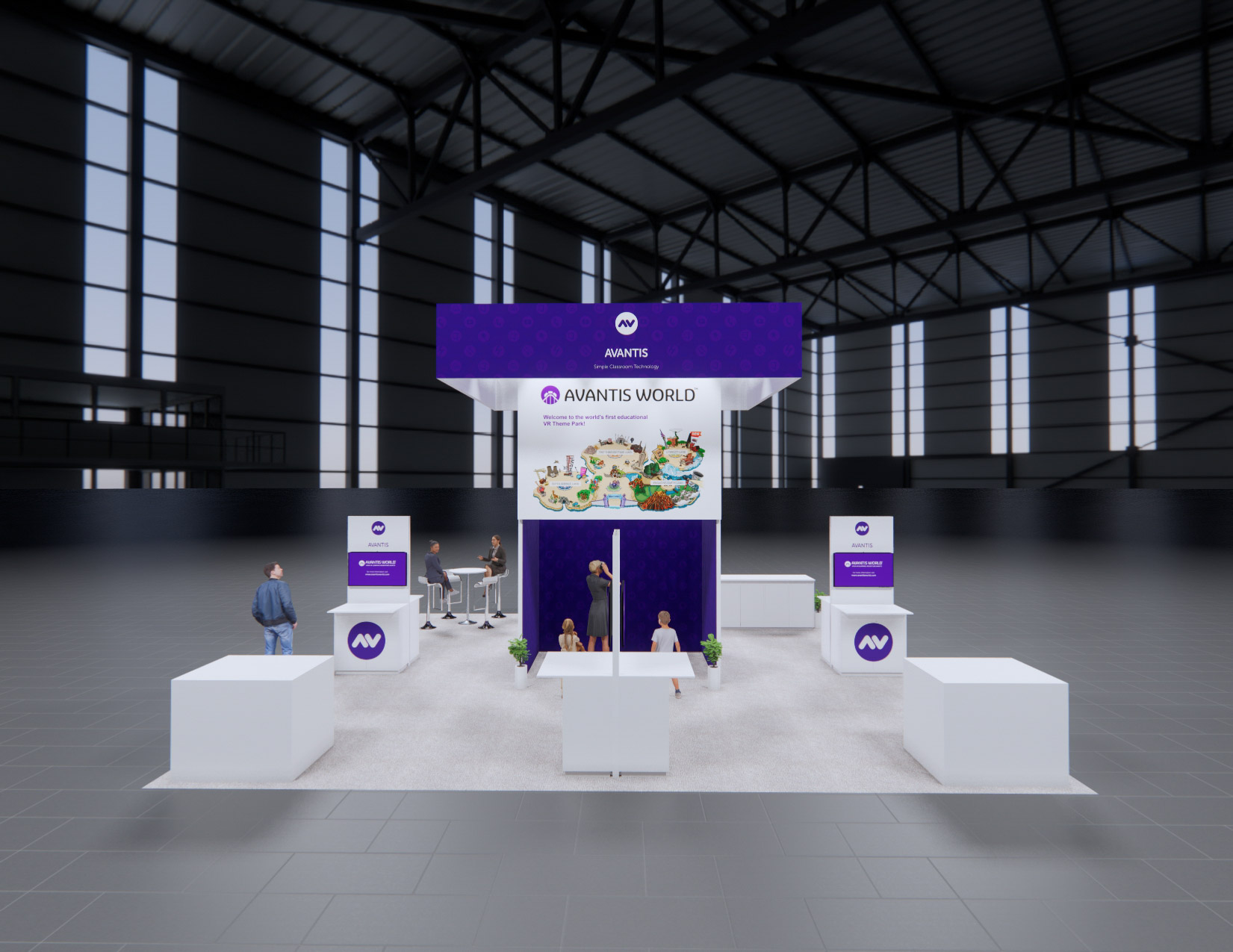 30x30 trade show exhibit rental — 30 x 30 island exhibit rental — ces, las vegas hero image