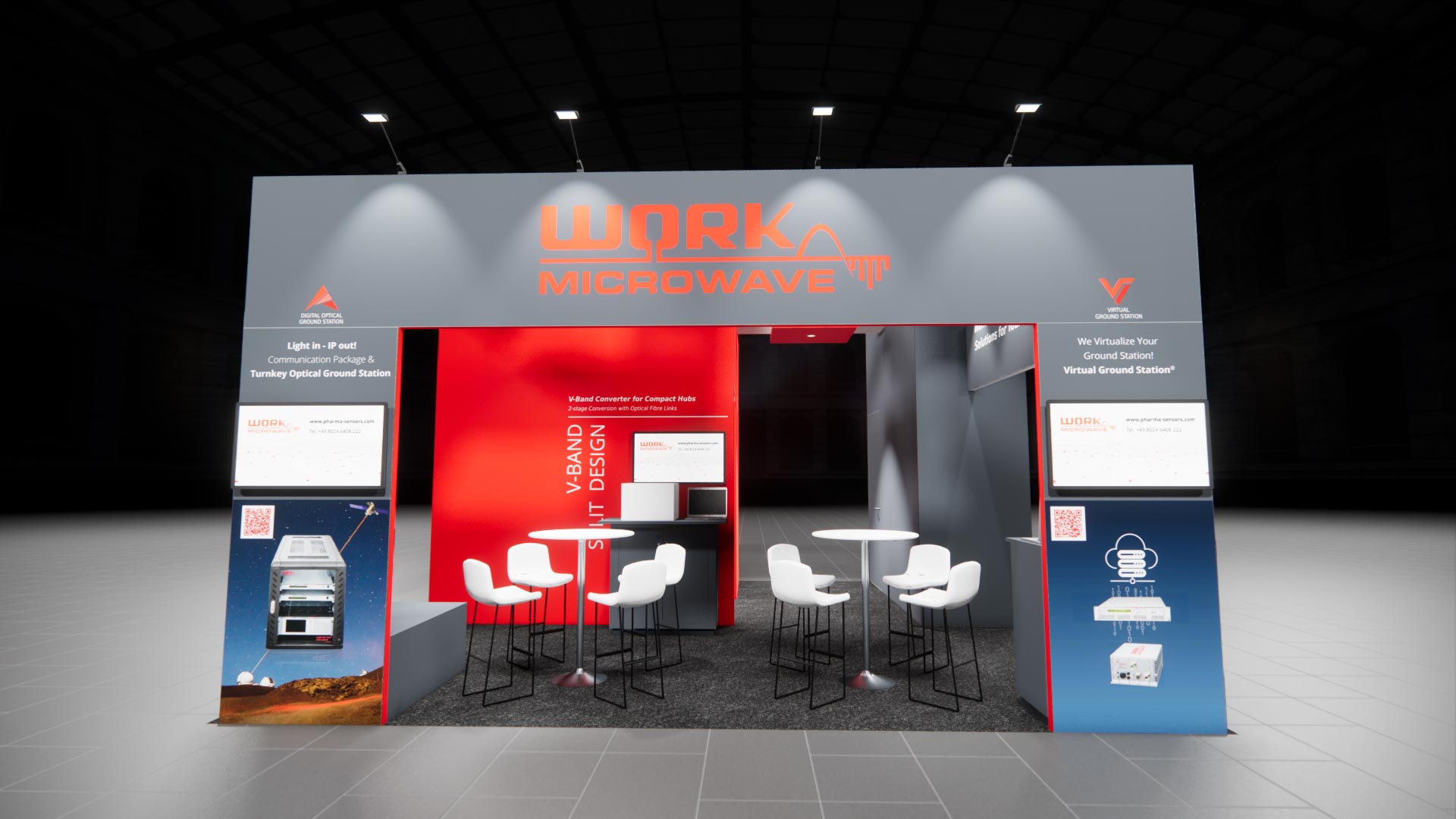 20x20 trade show exhibit rental — 20 x 20 island exhibit rental — infocomm, las vegas hero image
