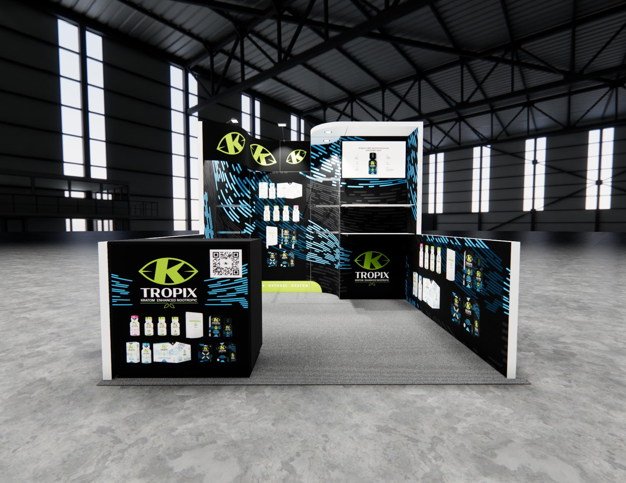 10x10 trade show exhibit rental — 10 x 10 inline exhibit rental — coverings, orlando hero image