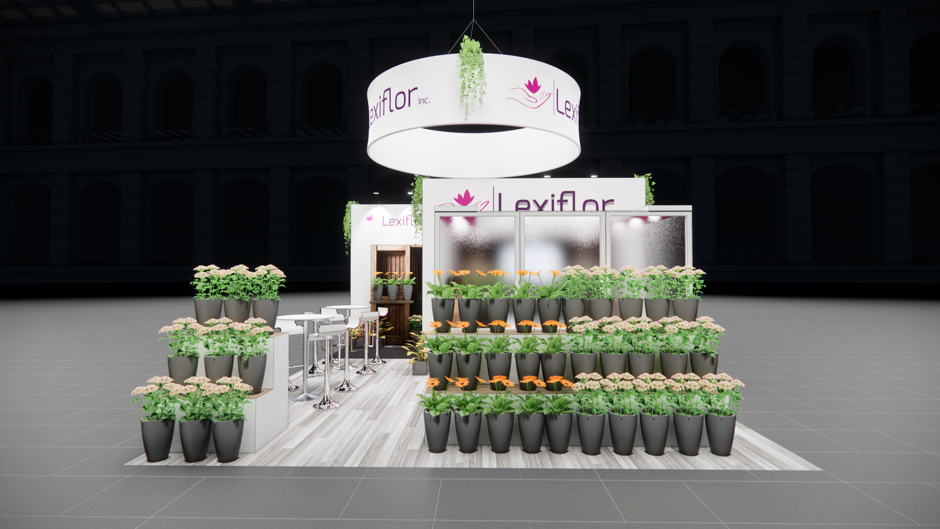 20 x 40 Island Exhibit Rental — OTC, Houston