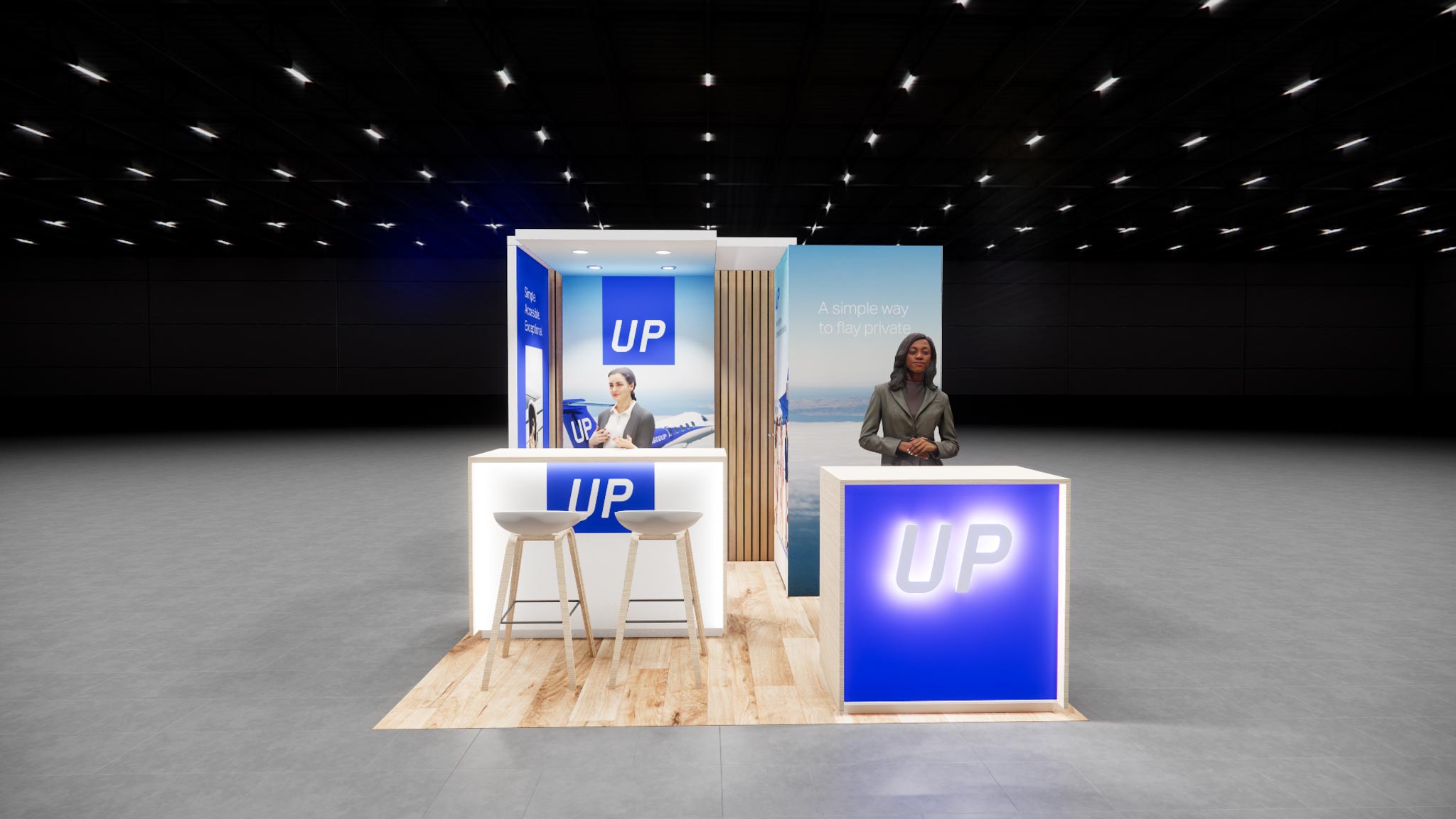 10x10 trade show exhibit rental — 10 x 10 inline exhibit rental — coverings, orlando hero image